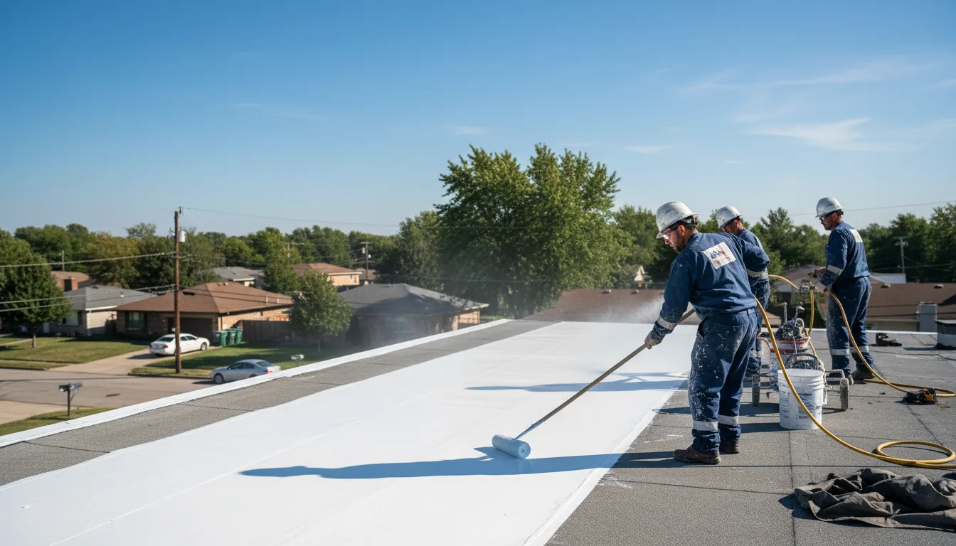 Commercial roof coating in Bondsville, MA near me